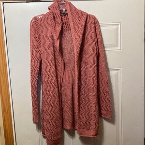 Women's Open Knit Cardigan Sweater M
